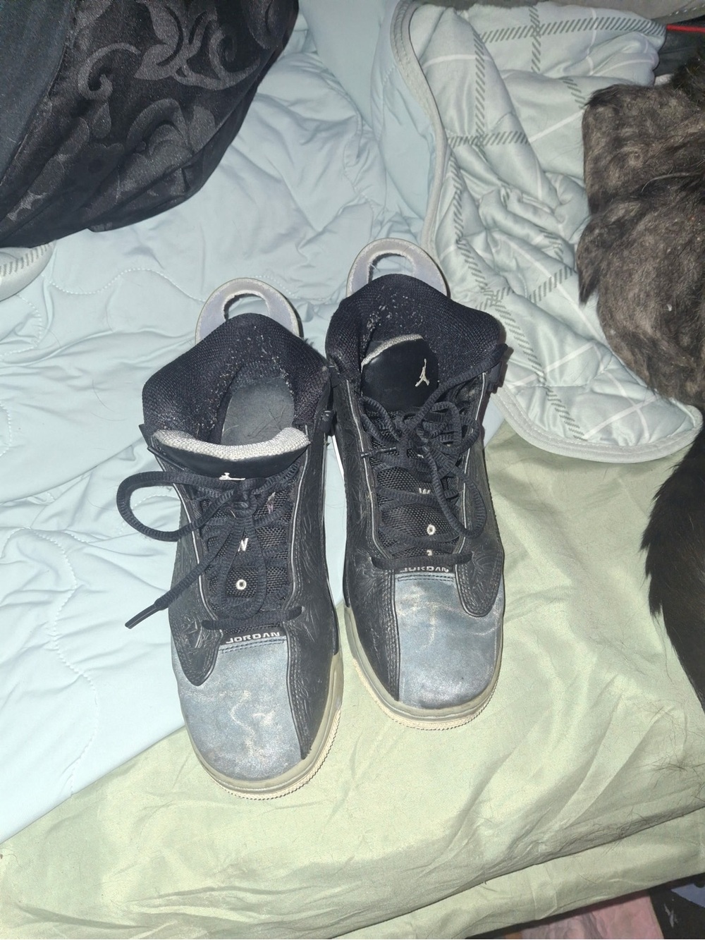 Nike Jordan Black and Gray High-Top Sneakers